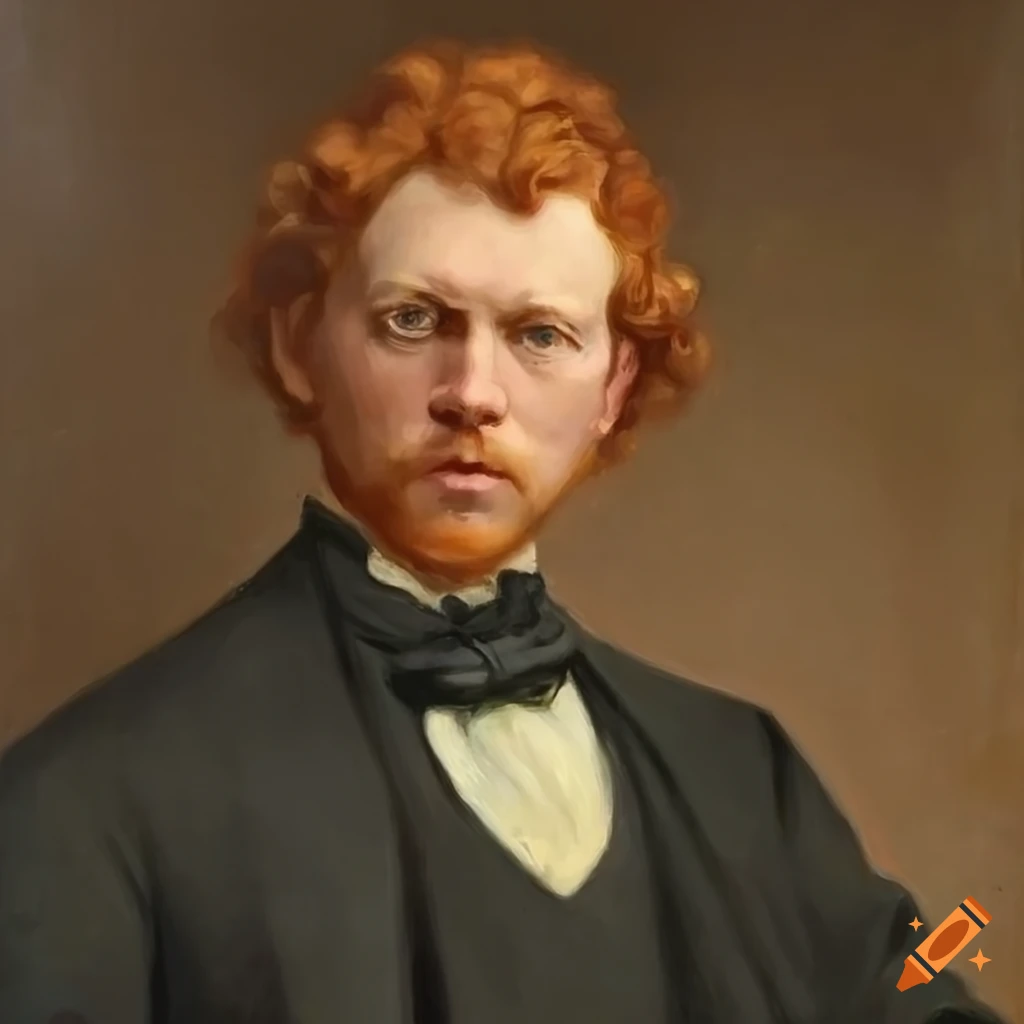 Ginger haired man in a victorian painting