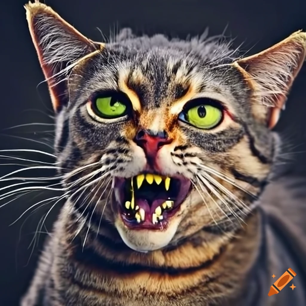Angry cat meme on Craiyon