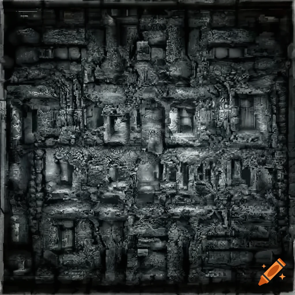 wet ruins wall tiles in a 2d metroid game