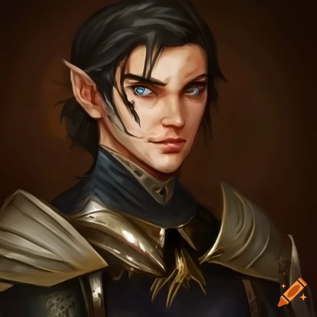 Image of a young male elf paladin