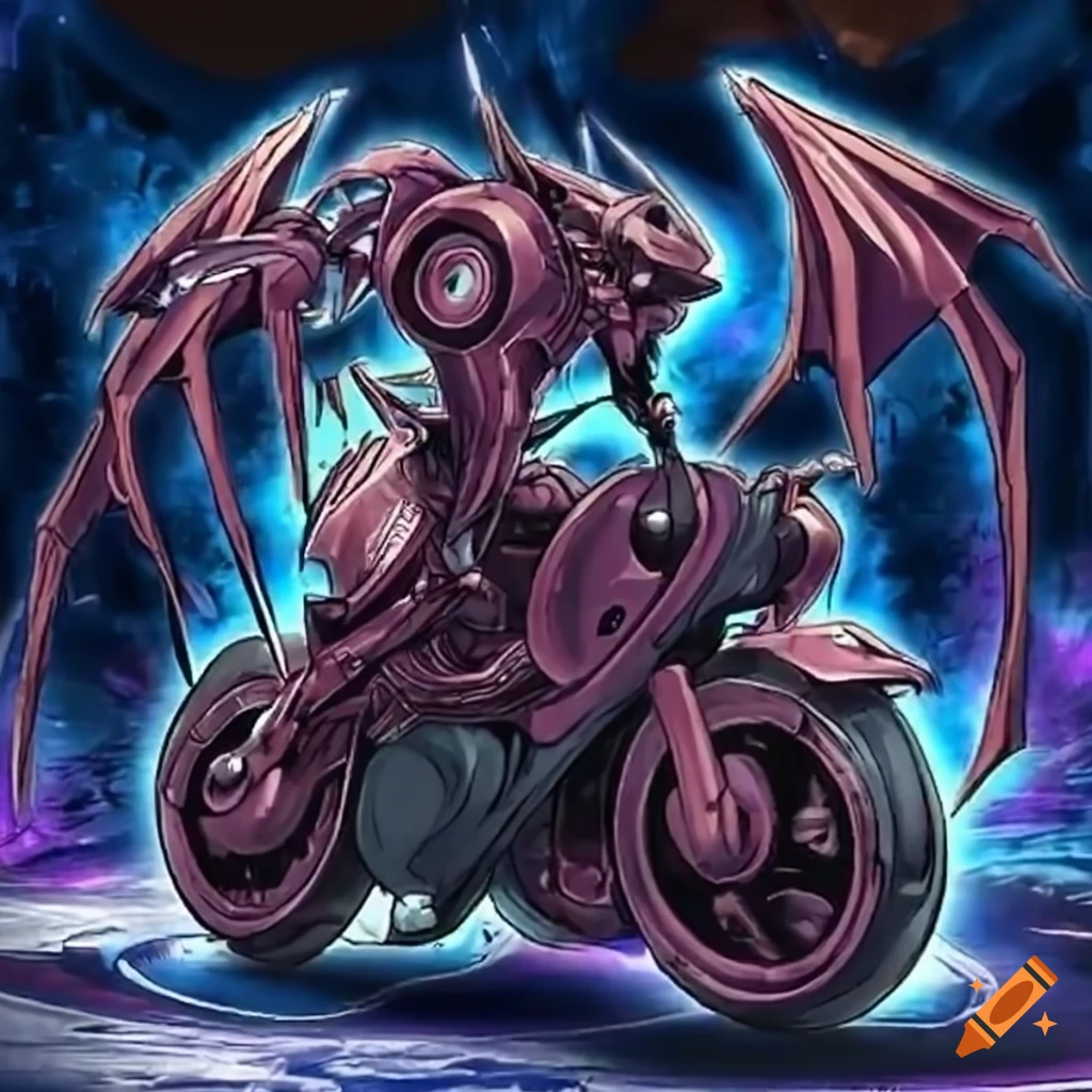 Yugioh! card game bike on Craiyon