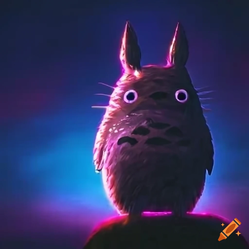 Totoro blade runner video game with glitter Craiyon