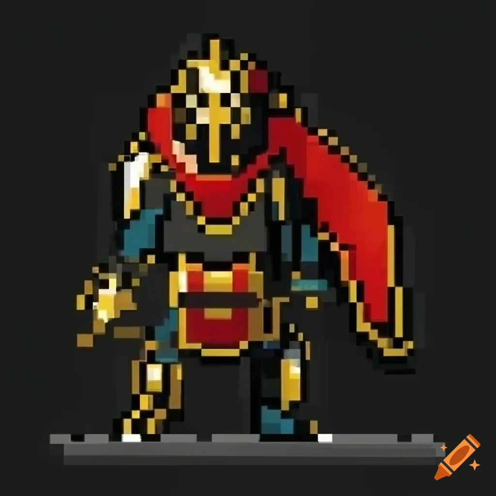 8-bit knight character