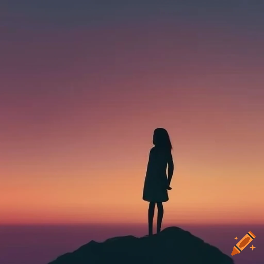 woman enjoying a beautiful sunset