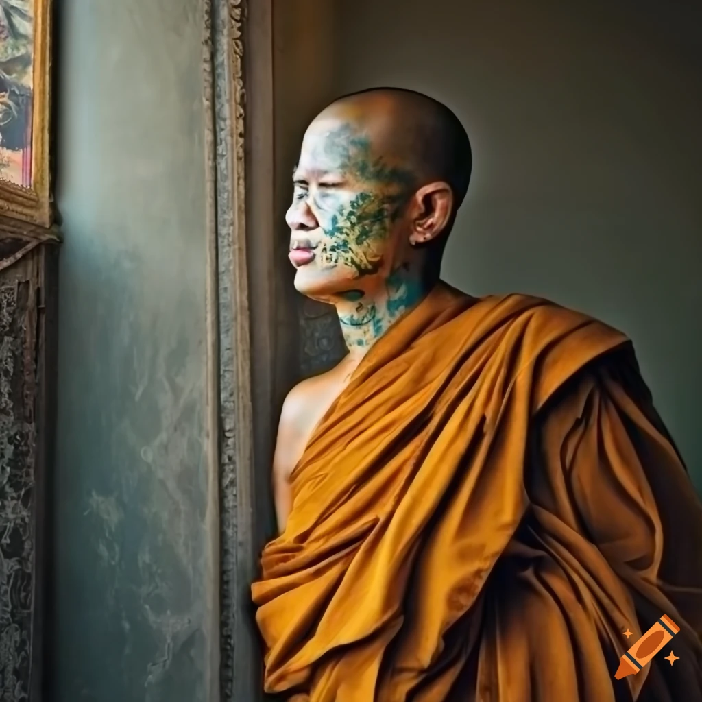 Close-up of a tattooed Buddhist monk | Smithsonian Photo Contest |  Smithsonian Magazine