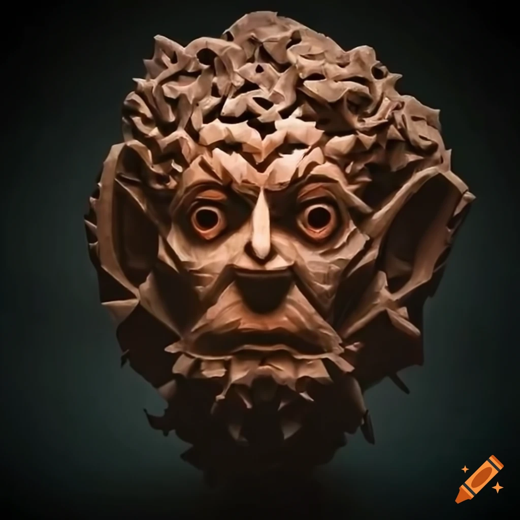 intricate carving of a Zelda game boss in a labyrinth
