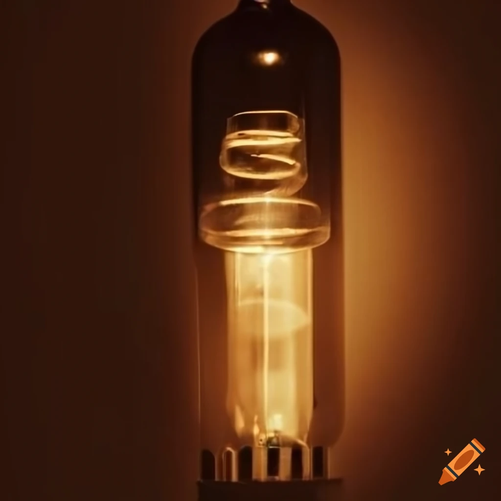 Sepiatoned vacuum tubes with dim glow on Craiyon