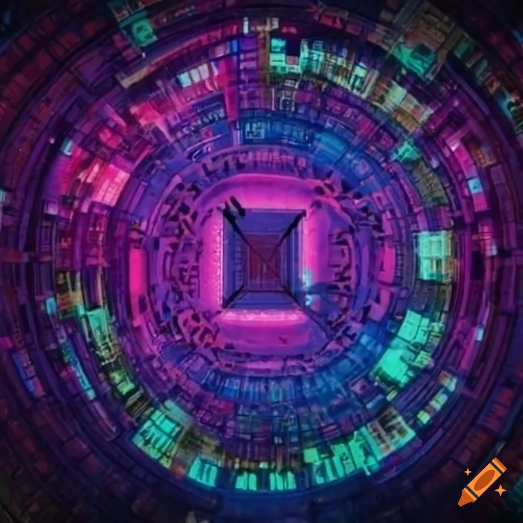 C++ matrix with complex code snippets on Craiyon