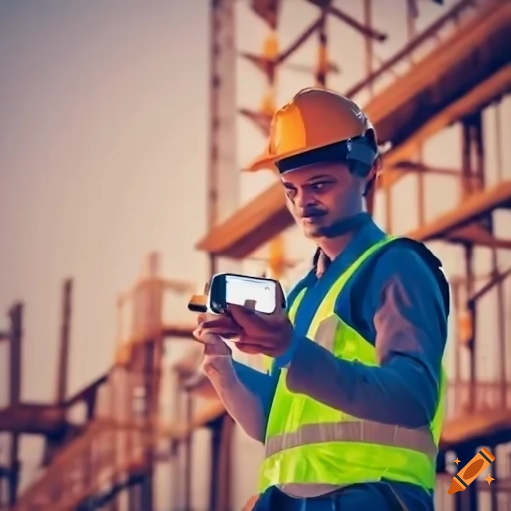 Construction Worker Using Augmented Reality On Craiyon
