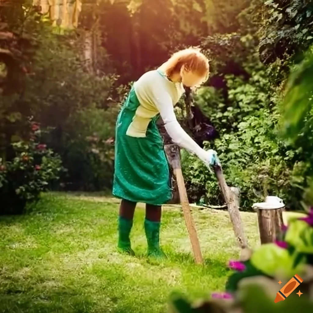 Professional Gardeners Working In A Garden On Craiyon