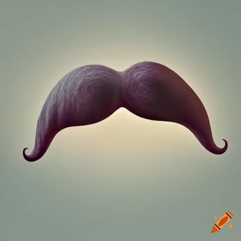Whimsical mustache illustration