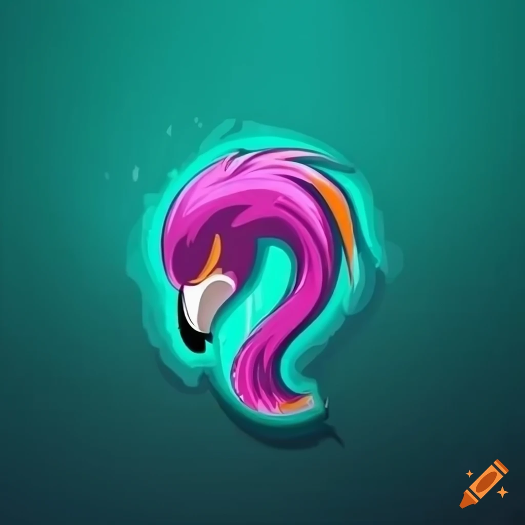 Teal flamingo esports logo on Craiyon