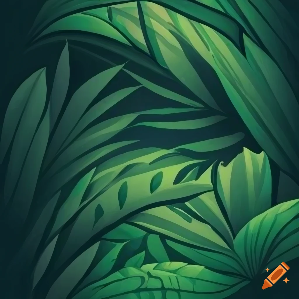 abstract illustration of a lush jungle