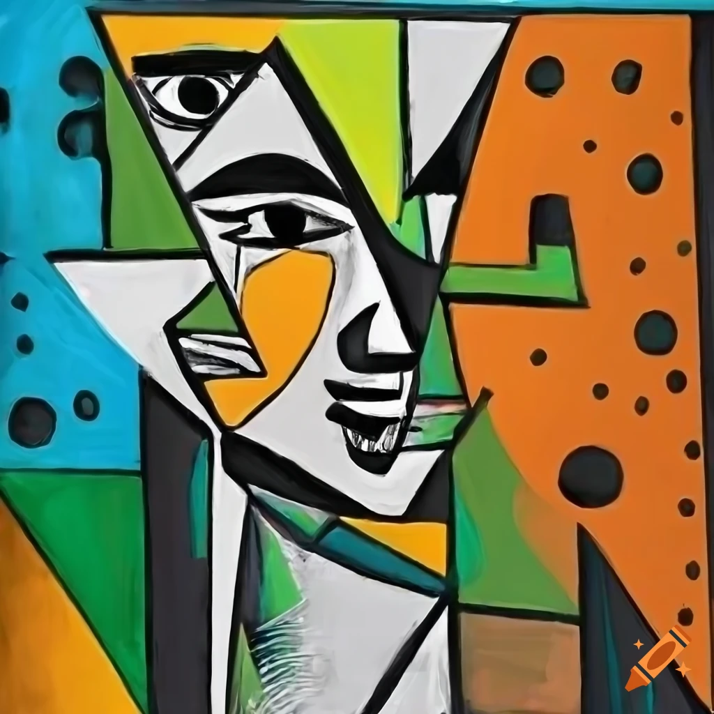 black and white cubist and surrealist artwork