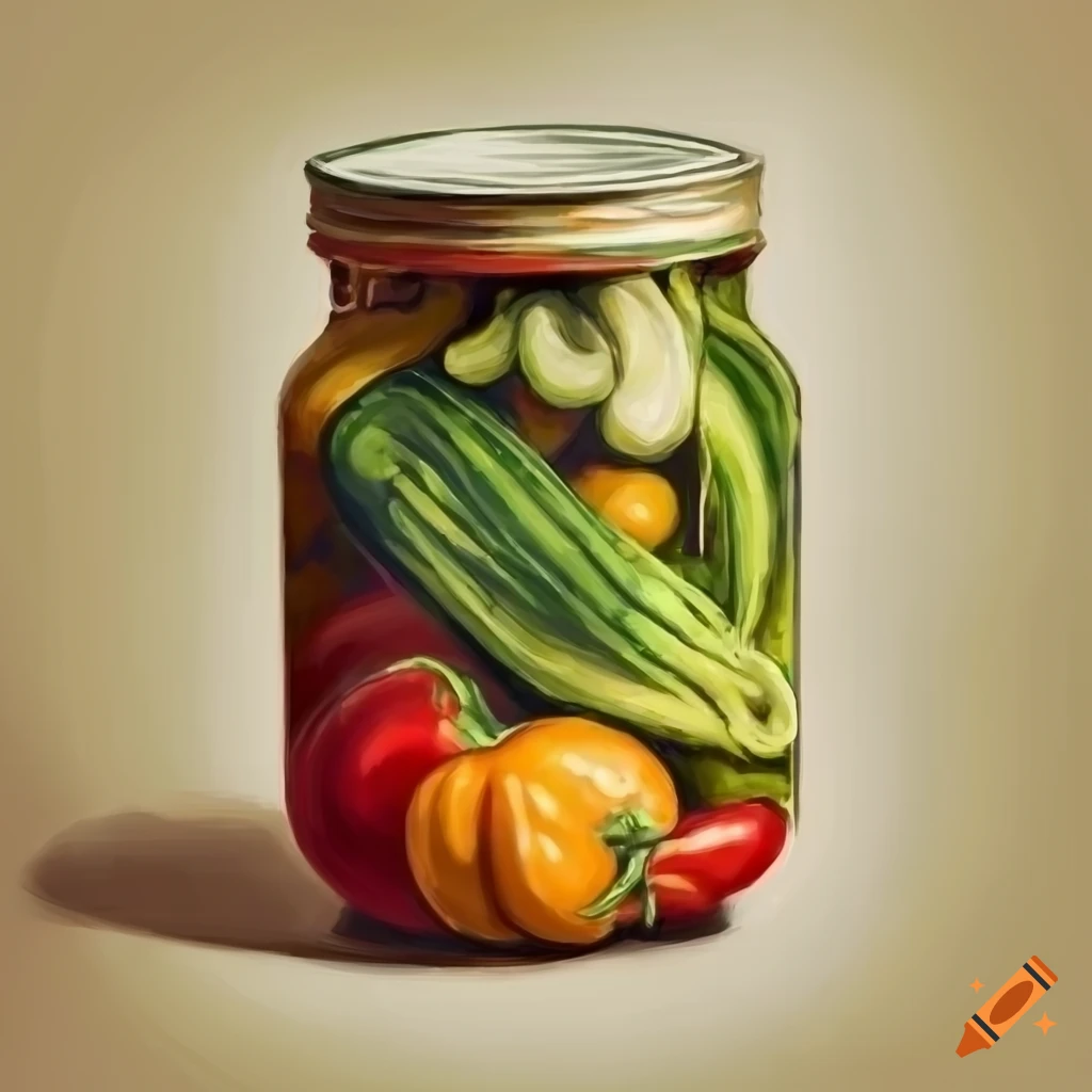 Renaissance painting of canned vegetables on Craiyon