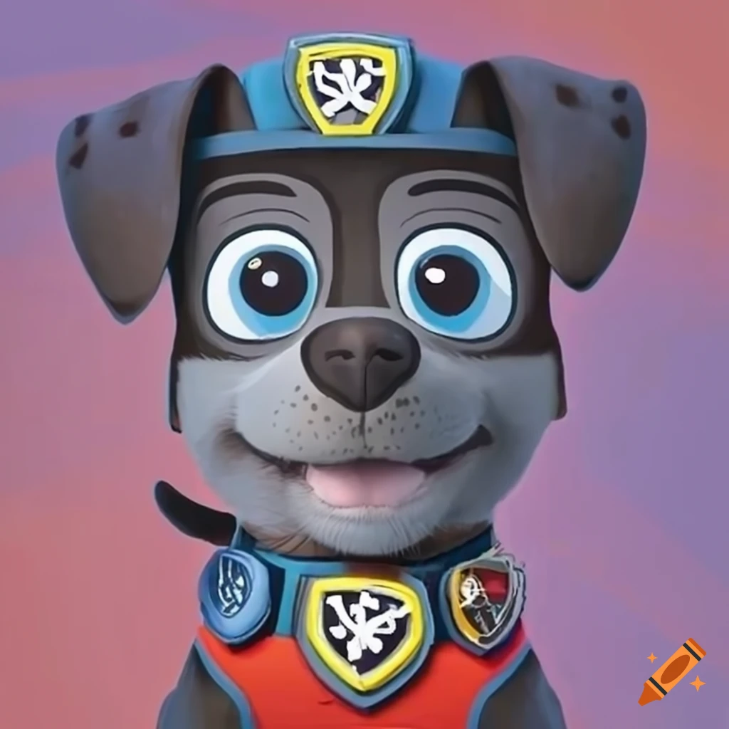 Black And White Paw Patrol Style Dog On Craiyon