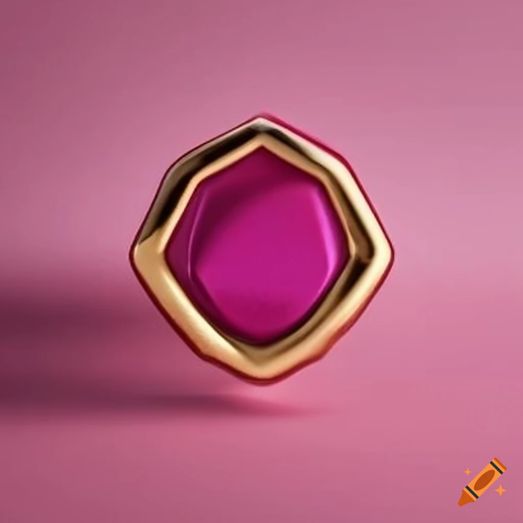 fuchsia-pink-wax-seal-with-a-diamond-shaped-metal-design-on-craiyon