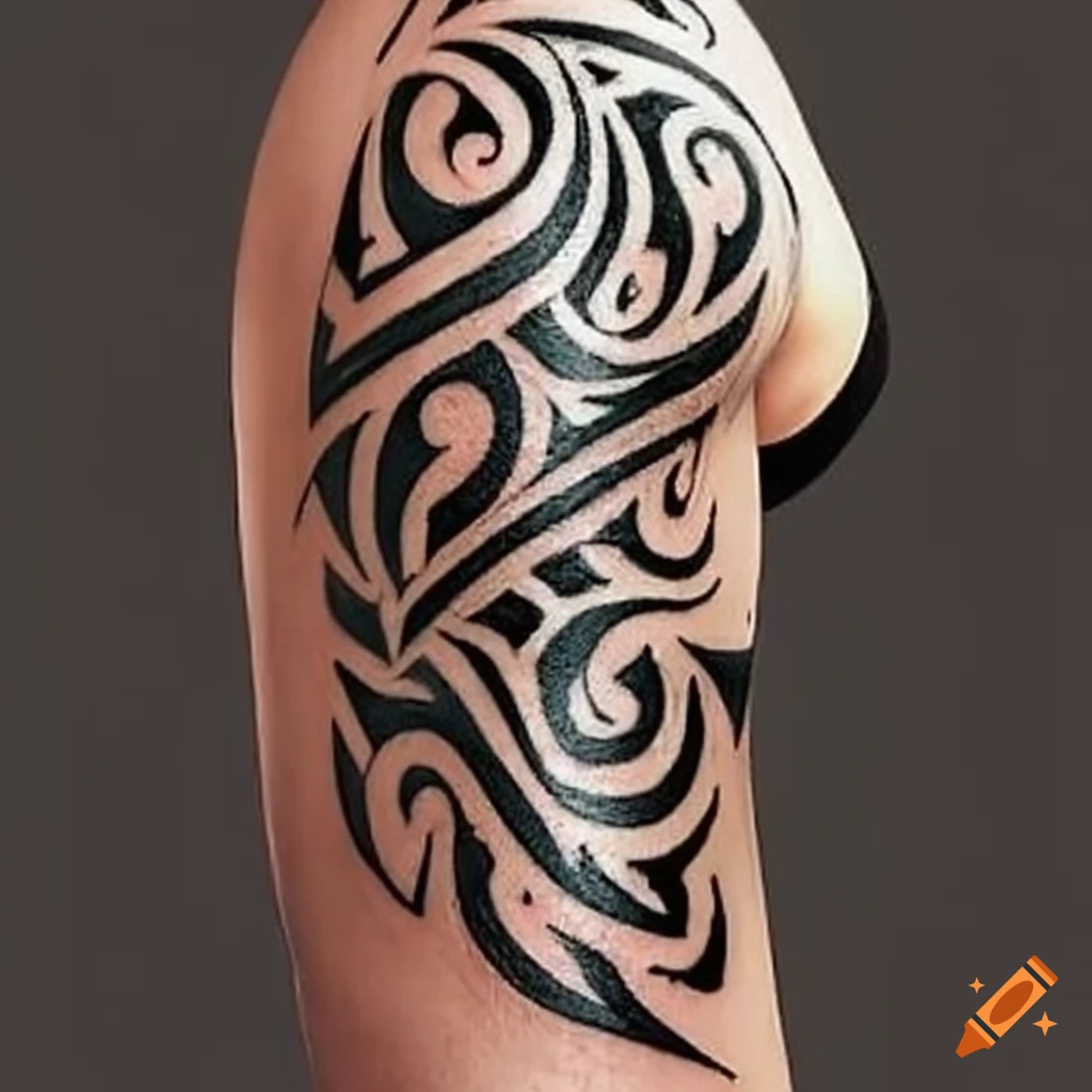 Polynesian Tribal Tattoo Half Sleeve by brucelhh on DeviantArt