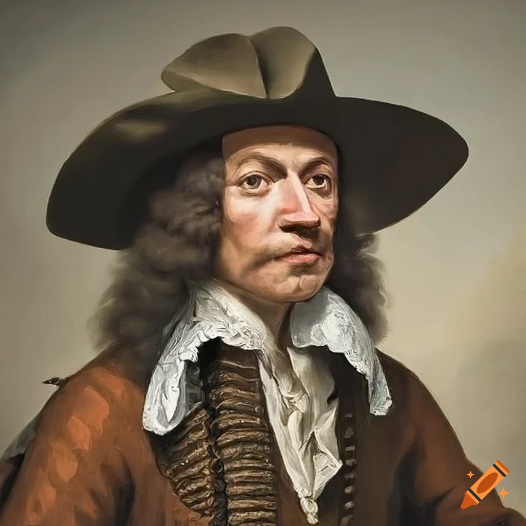 portrait of a rugged outlaw from the 17th century