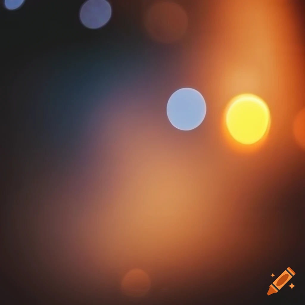 Android wallpaper with orange gold brown bokeh effect and blurred street background