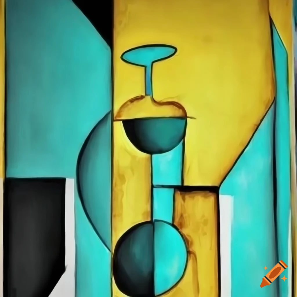 black and white surrealistic cubist artwork