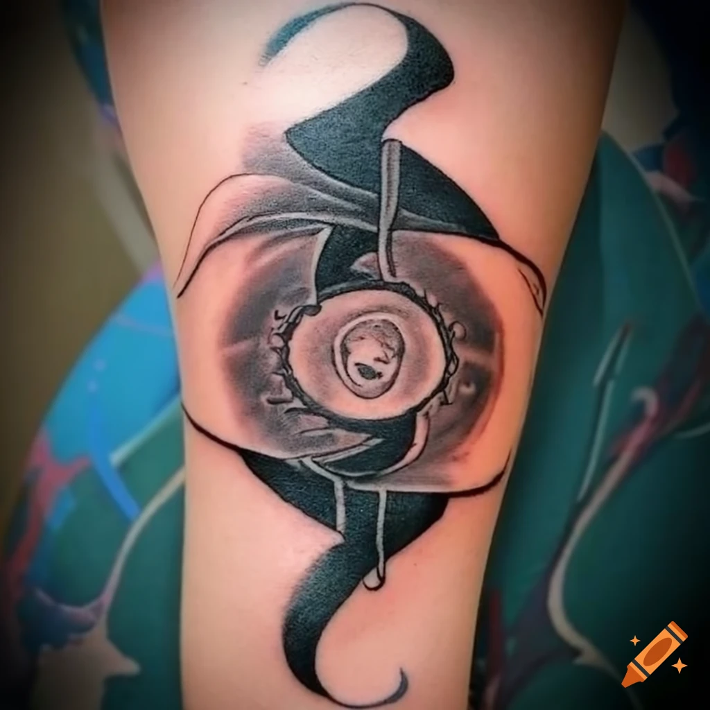 Time-themed tattoo design on Craiyon