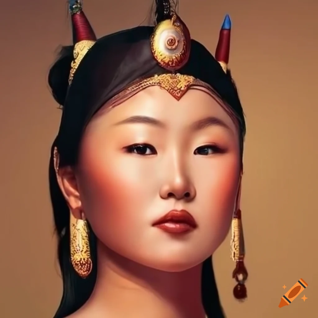portrait of a beautiful Mongolian woman