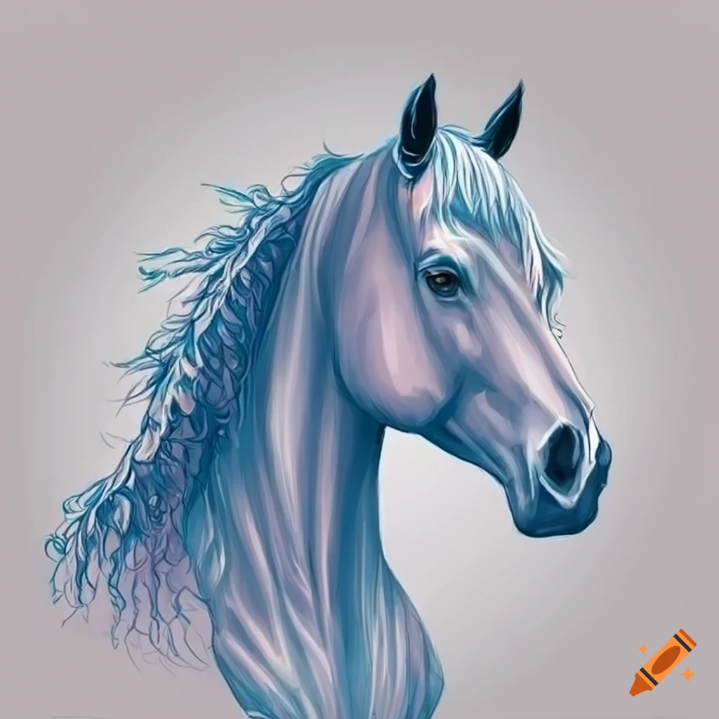 detailed illustration of a realistic horse design