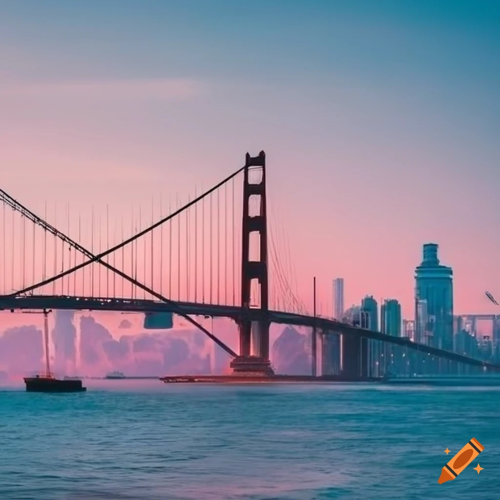 engagement invitation background with San Francisco skyline