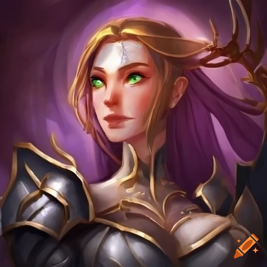 image of a paladin girl healing