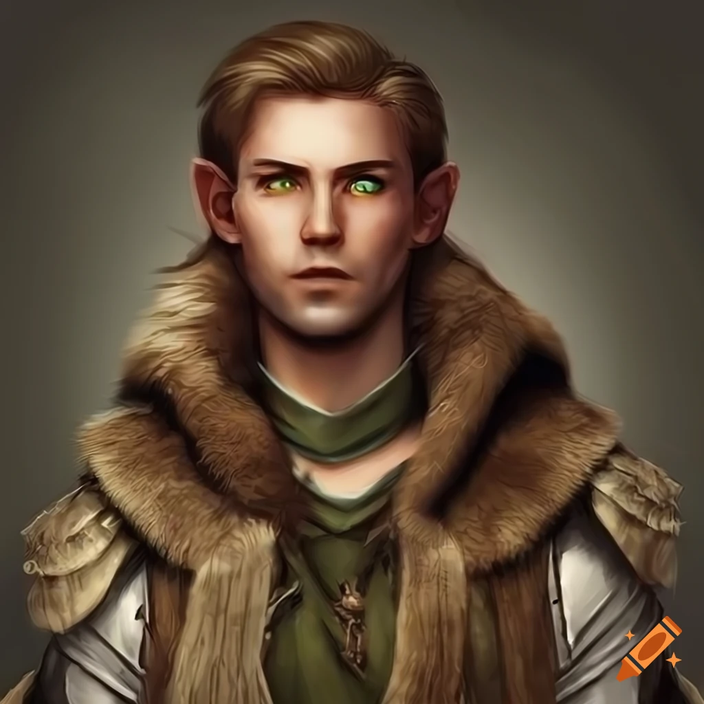 Image Of A Male Ranger With Green Eyes And Brown Hair On Craiyon