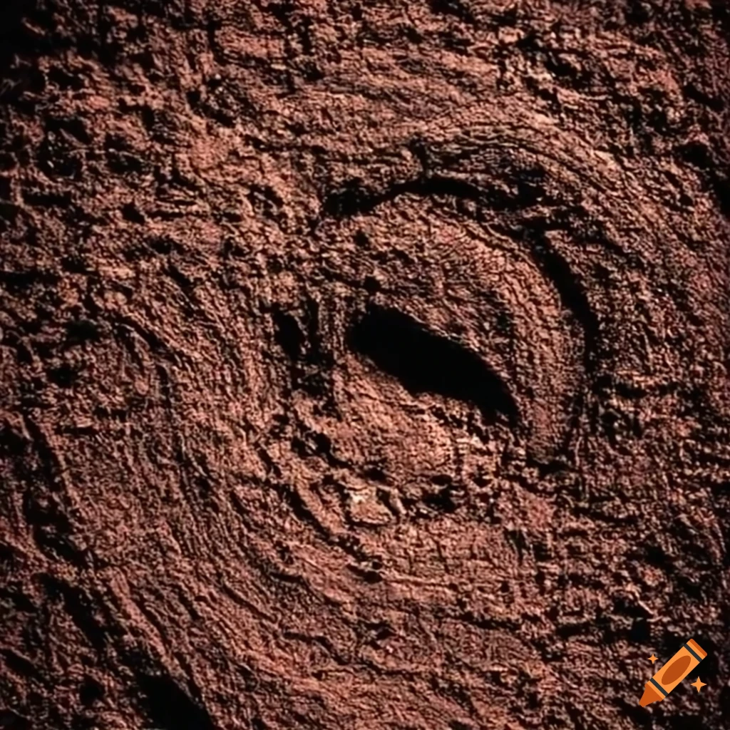 Iron filings on paper attracted by a on Craiyon