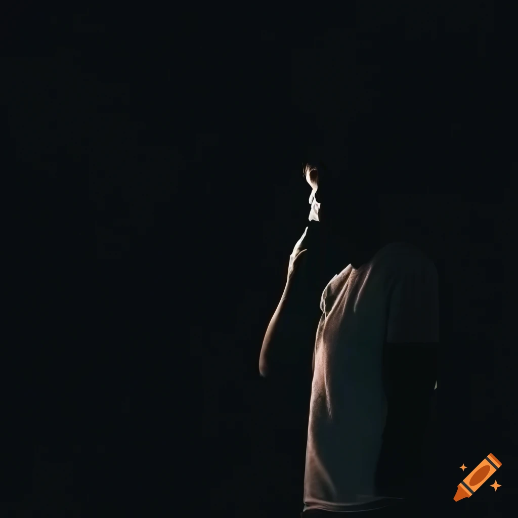 silhouette of a man having a late-night argument on the phone