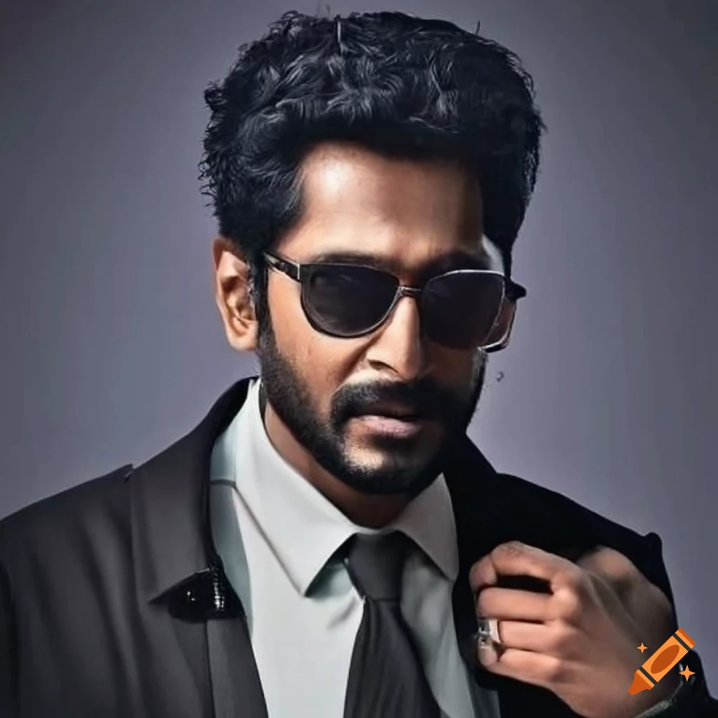 Anil Anjumoorthy In A Stylish Black Suit And Sunglasses On Craiyon