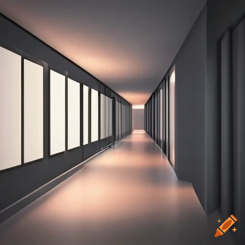 sleek and modern hallway design