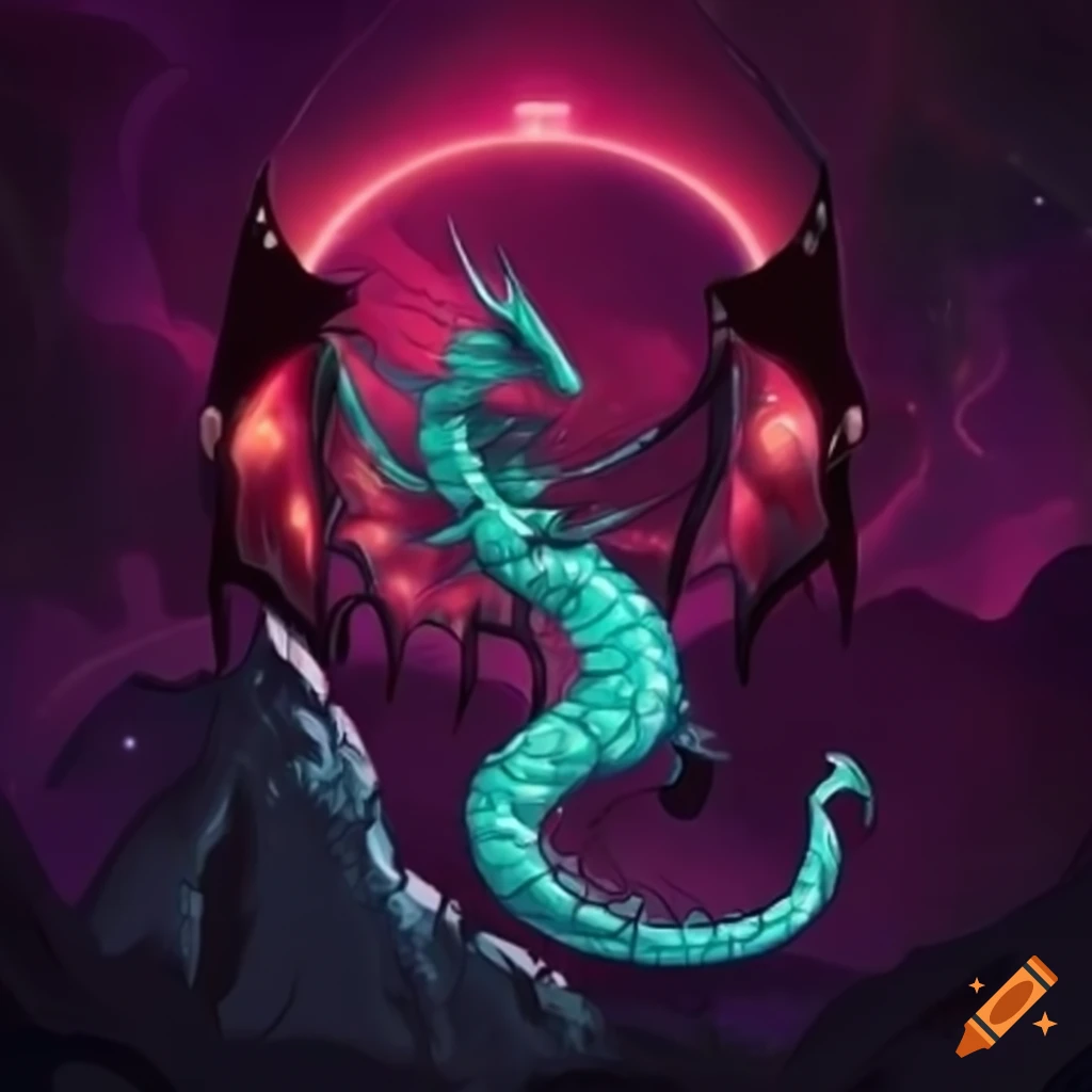 Image of an elegant eldritch space dragon