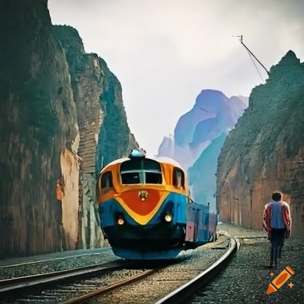 image of a train crossing at a railway