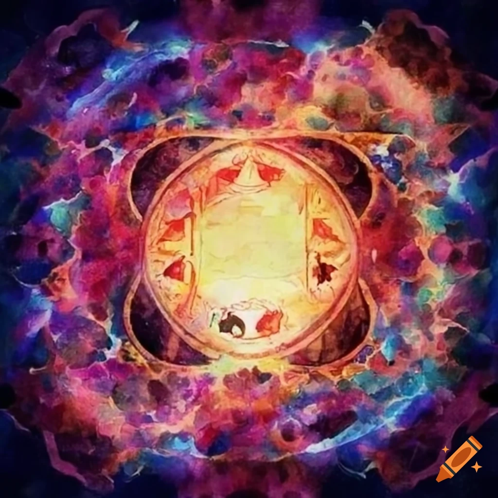 Artwork of ace of pentacles and four of cups tarot cards