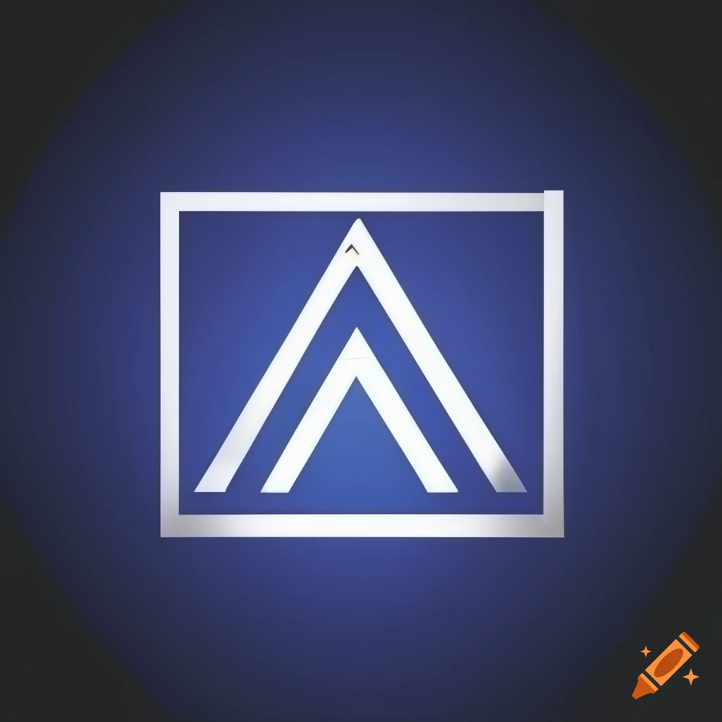 elegant navy blue logo with geometric letters