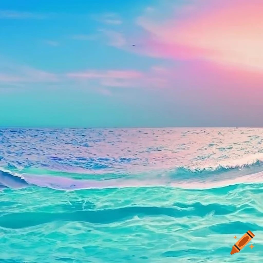 Pastel colors of sea waves
