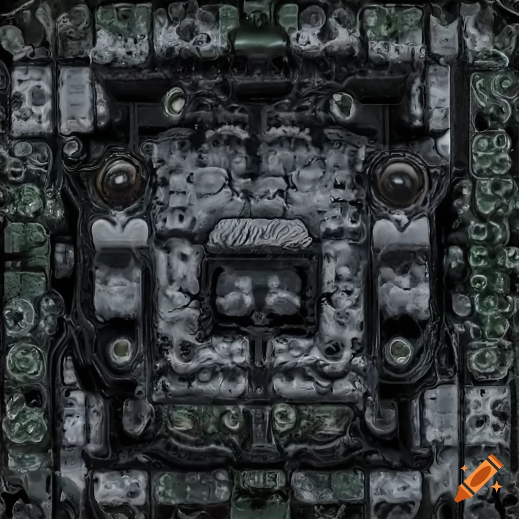 creepy alien in a H.R. Giger-like 2D game