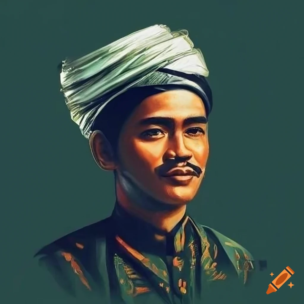 portrait of an Indonesian man in traditional attire