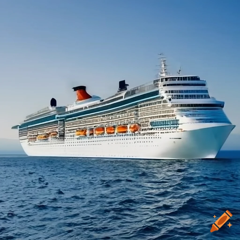 photograph of a big cruise ship on the sea