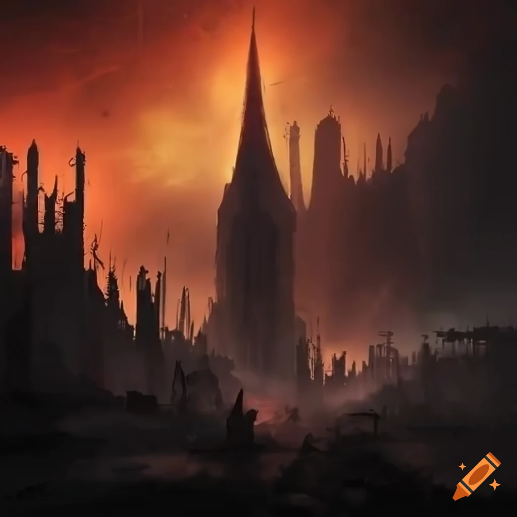 hd image of a dark apocalyptic world