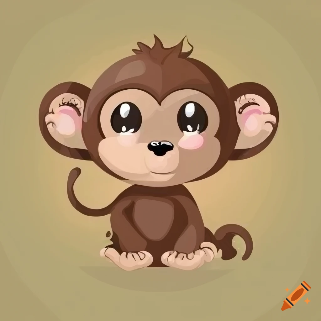 Monkey Element Hand Drawn Cartoon Eating Fruit, Always Cute Monkey, Eating  Peaches, Happy Expression PNG Transparent Image and Clipart for Free  Download