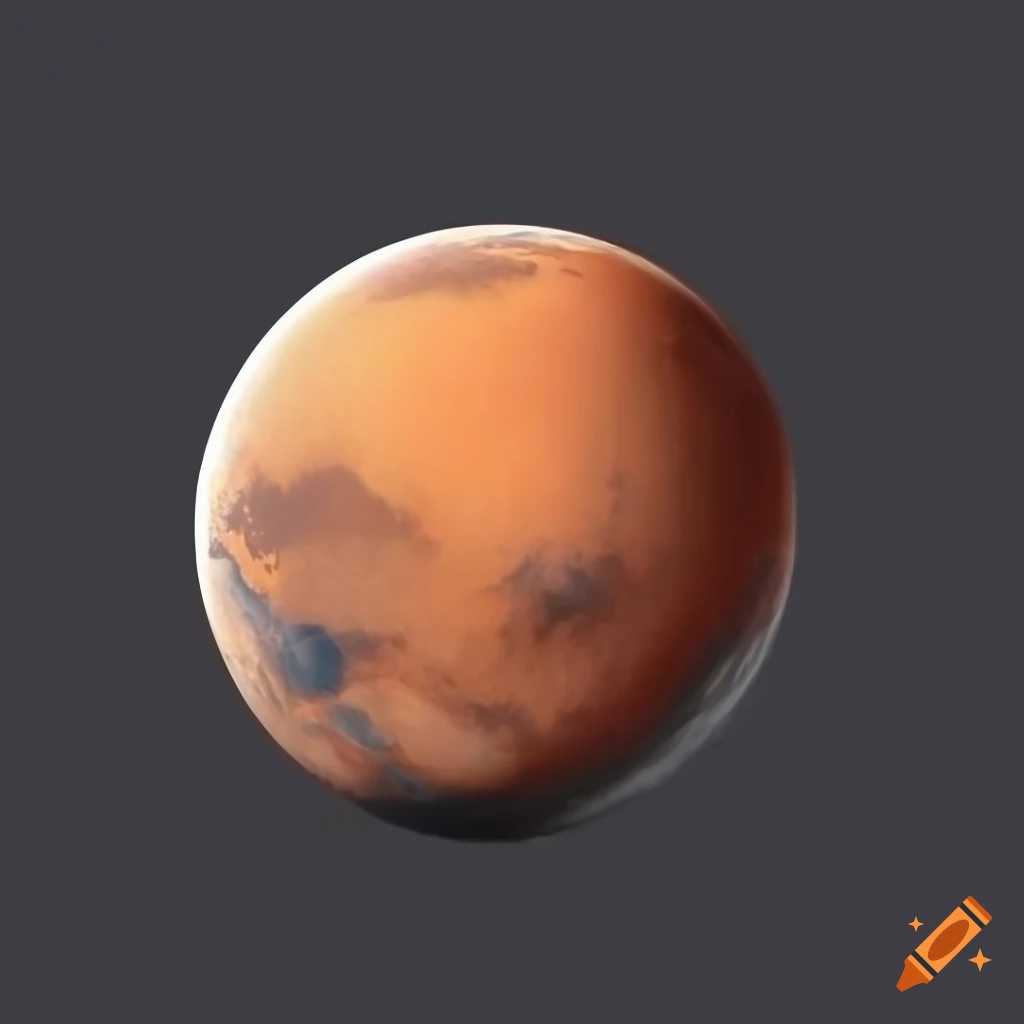 cartoon depiction of planet Mars