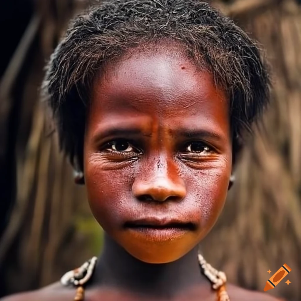 portrait of a girl from Papua