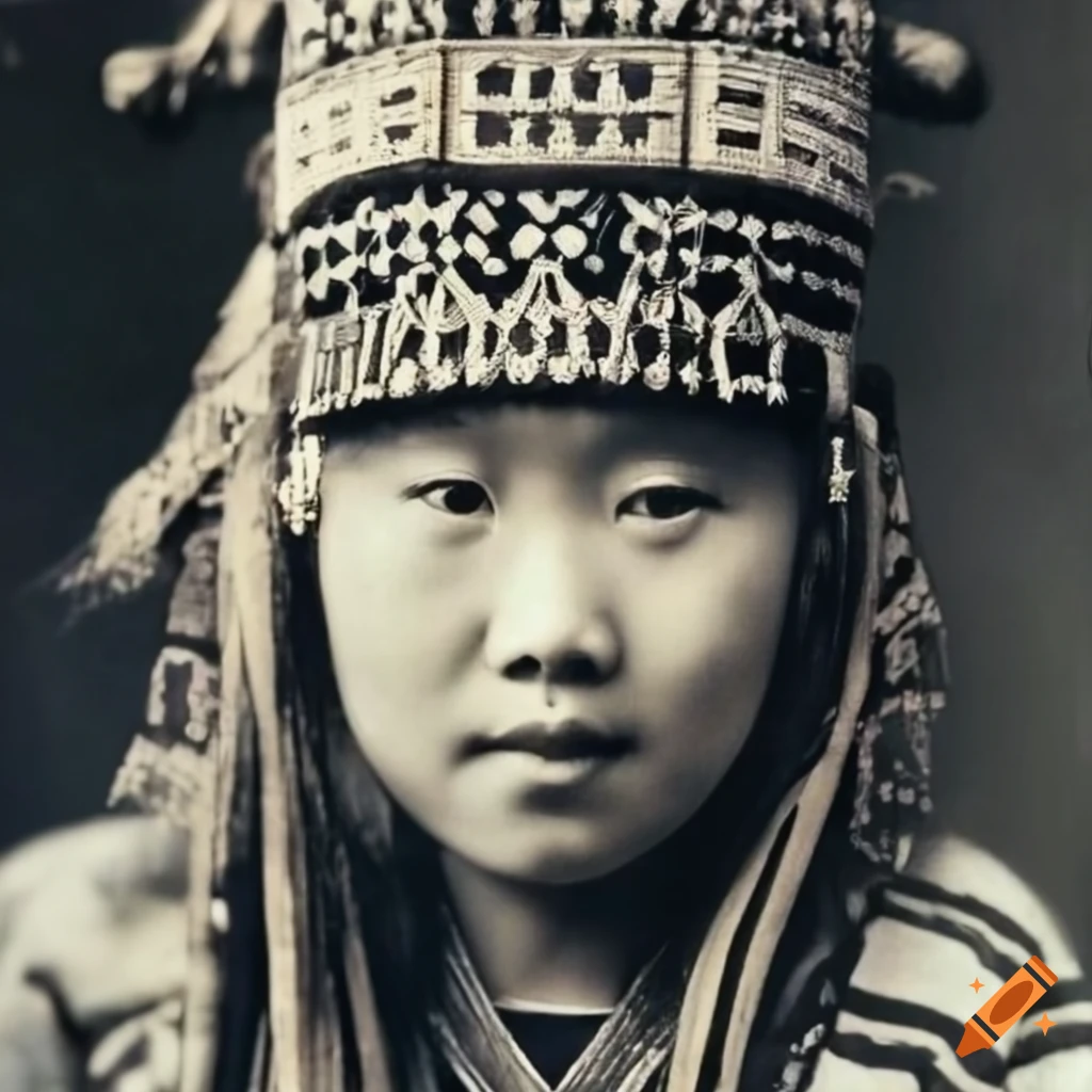 portrait of a young Ainu woman
