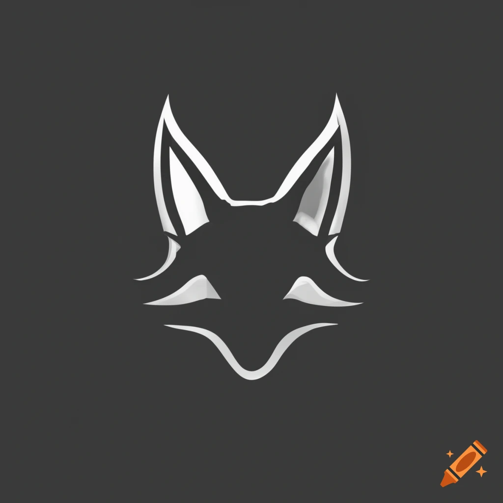 sophisticated black and white fox logo