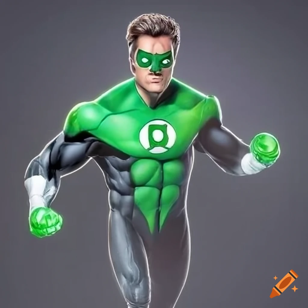 Green lantern superhero in space on craiyon
